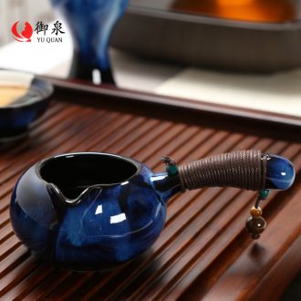 Imperial springs kiln side the ceramic fair mug household kung fu tea accessories long handle points of tea and a cup of tea