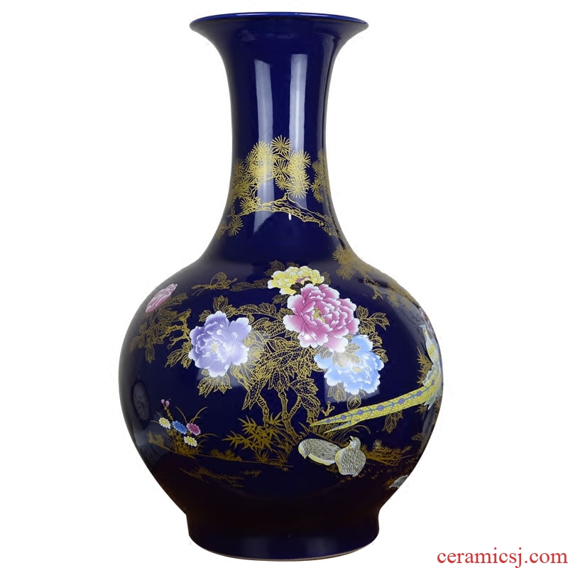 Jingdezhen ceramic large landing new Chinese style household vase the sitting room porch flower arranging, adornment is placed