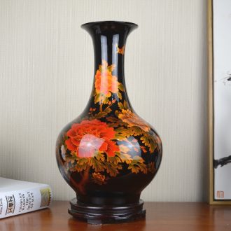 Jingdezhen ceramics glaze crystal vase flower arranging flowers sitting room, the new Chinese style household adornment handicraft furnishing articles