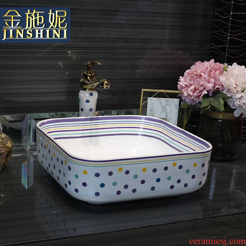 Gold cellnique lavatory toilet lavabo color ceramic disc white art basin that wash a face square wave