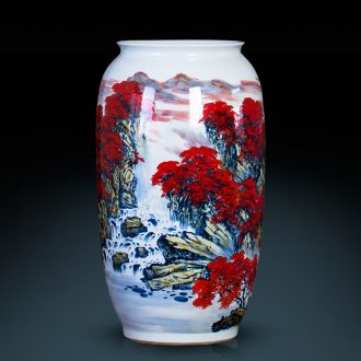 Jingdezhen ceramic quiver hand-painted pastel of large vase full draw cylinder cylinder sitting room adornment is placed