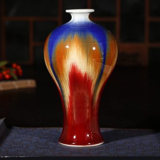 Archaize of jingdezhen ceramics kiln crackle vases, flower arrangement of Chinese style restoring ancient ways wine rich ancient frame is placed in the living room