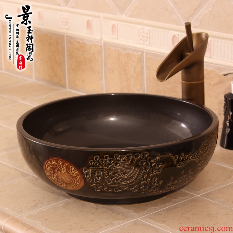 Jingdezhen JingYuXuan art basin ancient carriage ceramic sanitary hand basins of the basin that wash a face