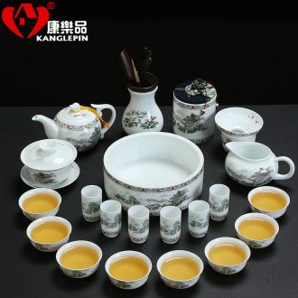 Recreational tea with 26 head pastel khe sanh friends jingdezhen ceramic kung fu tea sets accessories teapot teacup