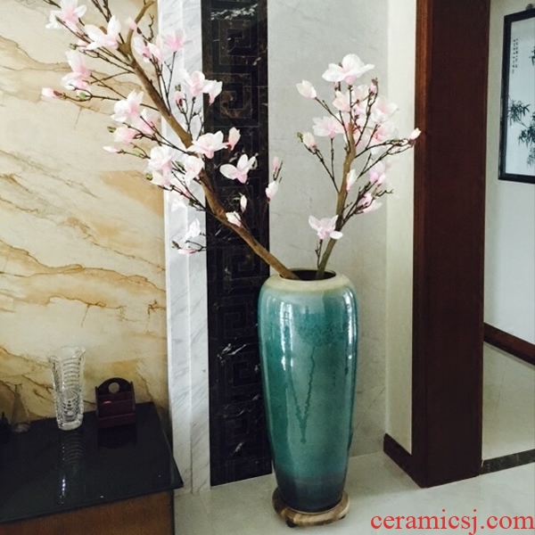 Jingdezhen ceramic kiln of large vase continental hotel villa dried flowers flower arrangement sitting room adornment furnishing articles