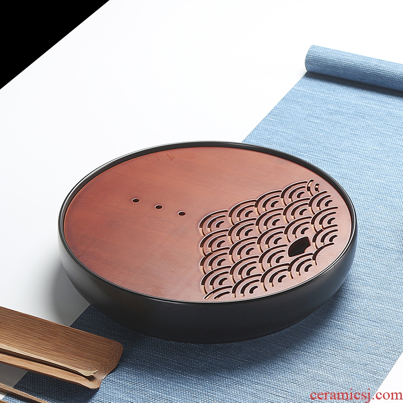 Chen xiang creative carbonized bamboo household water storage ground embedded circular dry bubble taichung ceramic restoring ancient ways