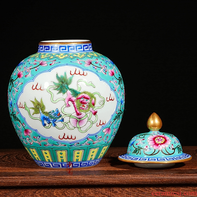 Jingdezhen porcelain painting enamel pastel colored vases, antique ceramics do old household decorates porch place decoration