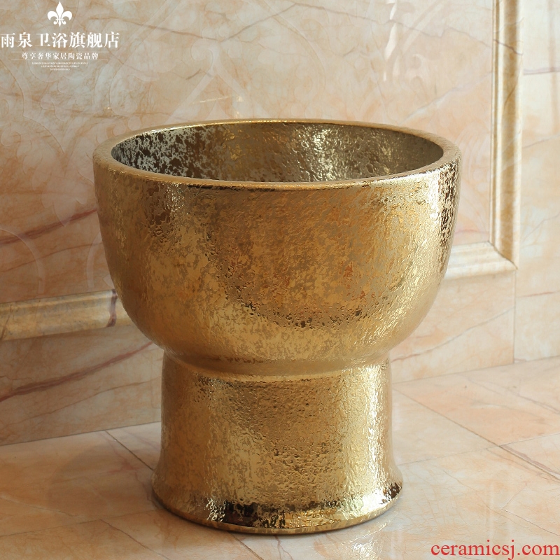 The rain spring basin of jingdezhen ceramic art mop mop pool balcony hotel golden toilet mop mop pool pool