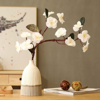 Simulation plum branches of peach blossom cherry blossom flowers sitting room wintersweet artificial flowers zen ceramic vases, flower arranging put decorations