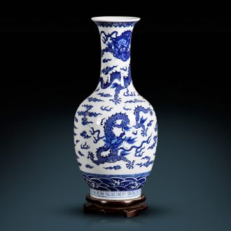 Archaize qianlong lantern hand-painted porcelain bottle vase furnishing articles sitting room decorate the study collections of jingdezhen ceramics