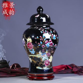 Jingdezhen general pot vase China creative sitting room ground ceramic restoring ancient ways is contracted handmade works of art