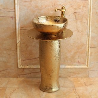 Jingdezhen ceramic column basin to lavatory toilet floor balcony column pillar lavabo art together