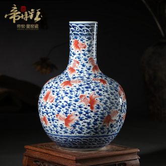 Jingdezhen ceramic vases, antique hand-painted porcelain youligong large sitting room married the tree handicraft furnishing articles