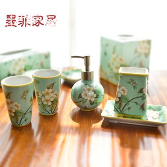 Murphy set American country ceramic sanitary ware five new Chinese style toilet bathroom toiletries decorative furnishing articles