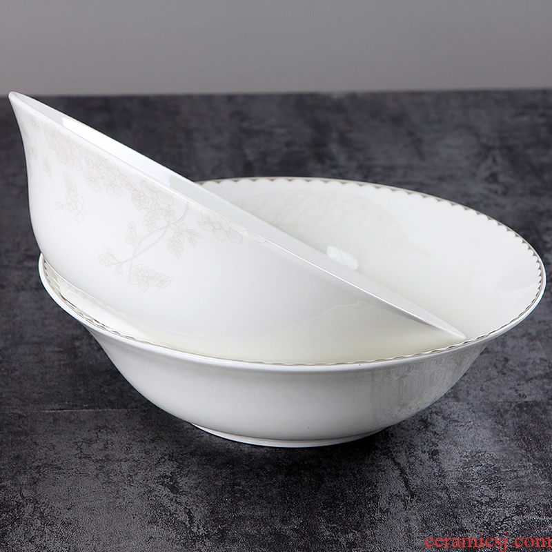 Bowl of 9 "Chinese style household jingdezhen ceramics contracted jobs rainbow noodle bowl ceramic bone China tableware hot 9 scoop soup bowl