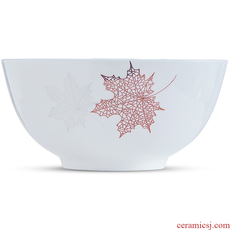 Bone bowls with 6 inches rainbow noodle bowl of jingdezhen ceramic tableware creative contracted the hot soup bowl large bowl