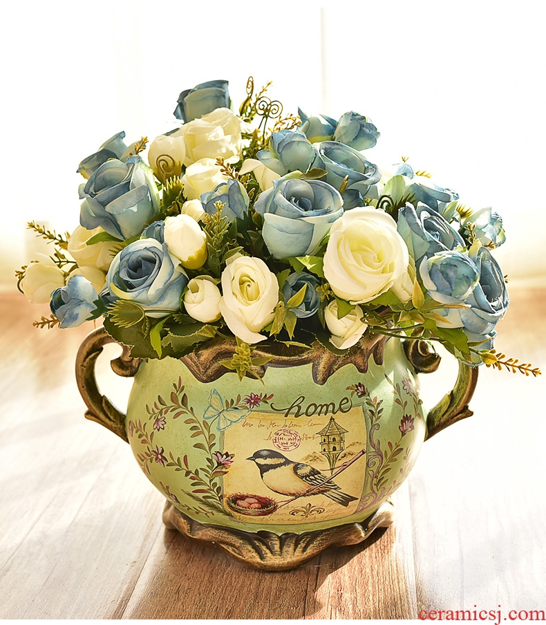 Murphy American ceramic vase decoration restoring ancient ways furnishing articles European creative living room simulation table dry flower art flower arranging