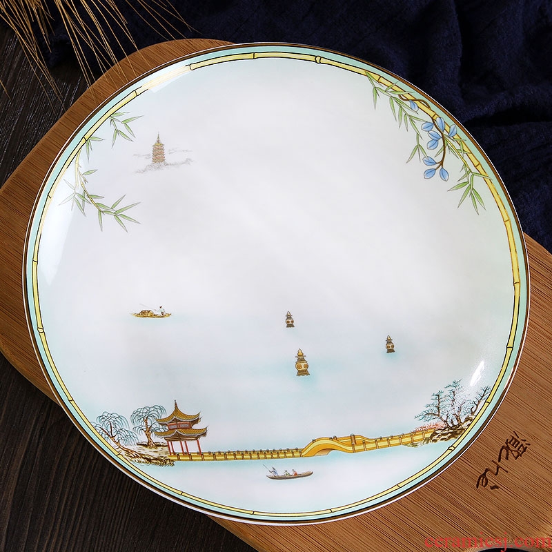 Dishes of household ceramics jingdezhen ceramic tableware supporting Chinese eat noodles bowl of soup bowl dish plate combination