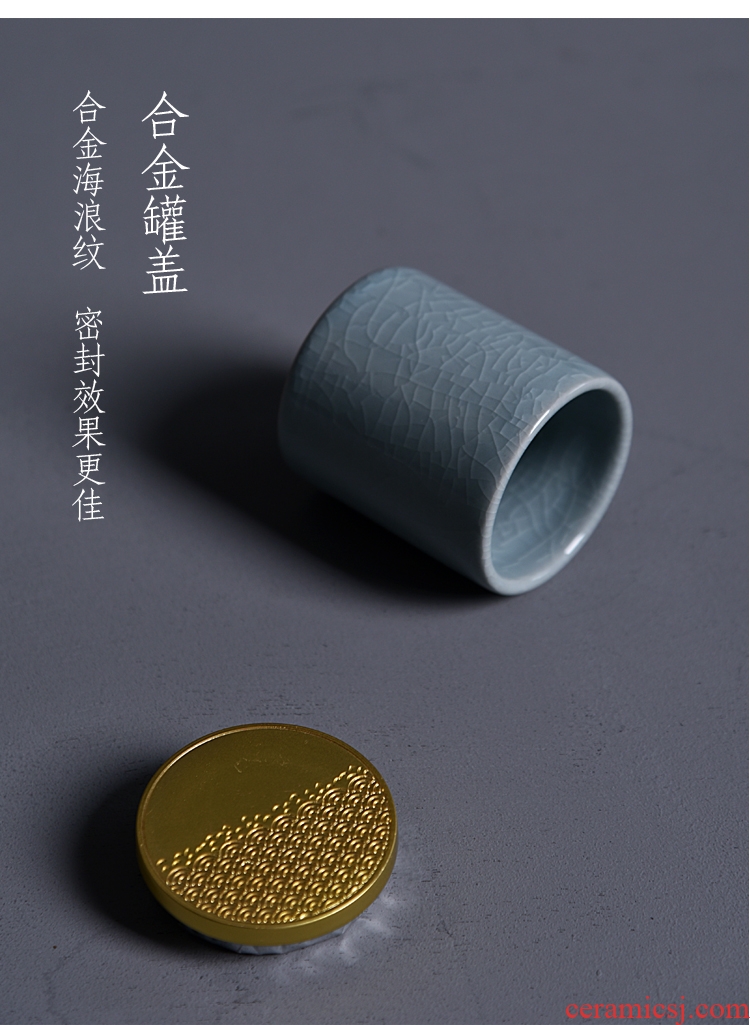 Hong bo acura celadon mini caddy convenient save small POTS ceramic POTS sealed tea bags