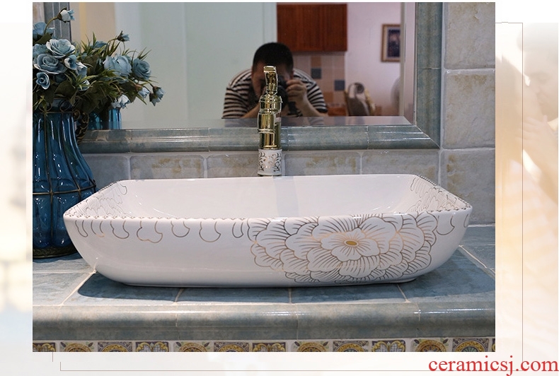 Ceramic lavabo toilet stage basin basin American continental basin art basin of wash basin