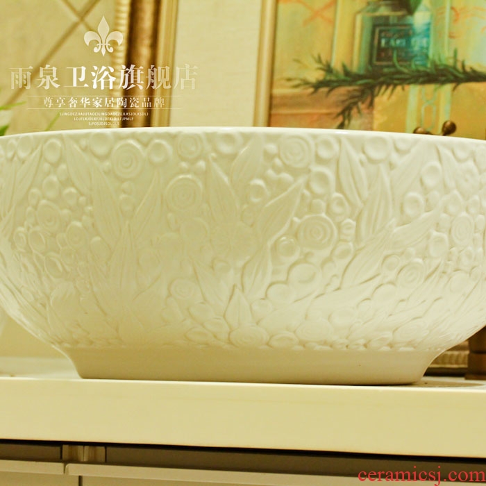 The rain izumidai basin sinks a circular hand-carved ceramic art basin hotel toilet lavabo lavatory