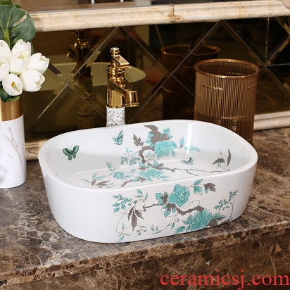 Small size on the basin of rectangular art 35 cm toilet lavabo small lavatory basin of household ceramics