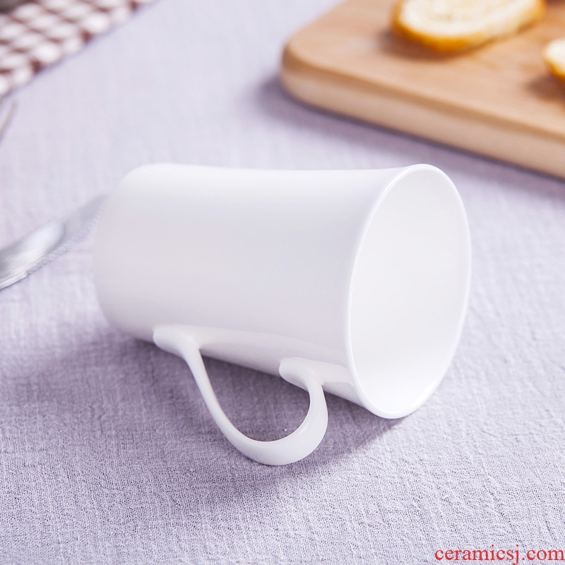 Jingdezhen porcelain bone milk cup pure white ceramic mugs creative couple cup tea cup cup coffee for breakfast