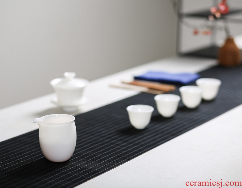 Yipin # $dehua white porcelain ceramic fair mug creative kung fu tea set and a cup of jade porcelain tea sea points