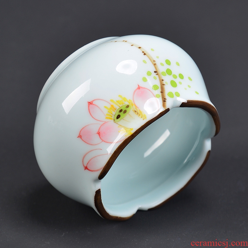 Hand-painted celadon) filter color hand-painted ceramic filter tea filters filter) tea