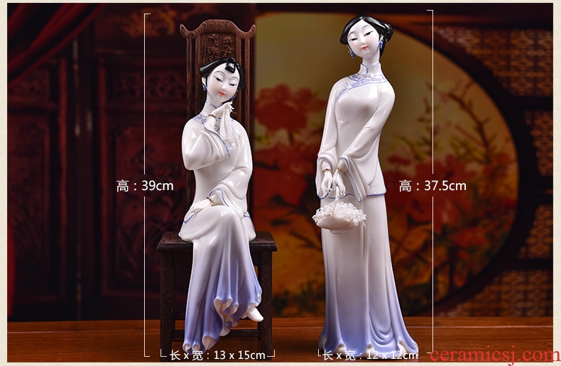However, east soil Chinese wind restoring ancient ways furnishing articles beauty dehua white porcelain ceramic sculpture art ornaments