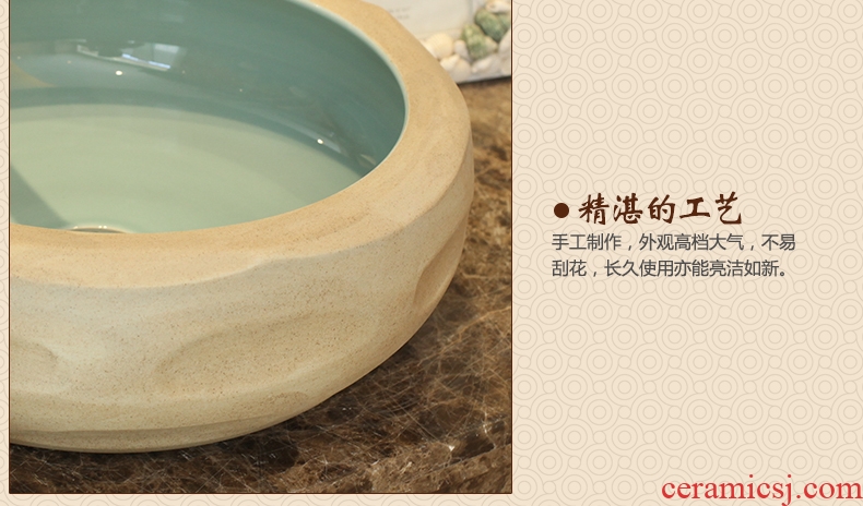 Jingdezhen ceramics by hand on the basin of art basin bathroom sinks upset the pool that wash a face carved the basin that wash a face