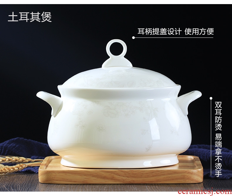 Jingdezhen home dishes suit Chinese cute bowl bone porcelain tableware individual contracted combination noodles in soup dishes