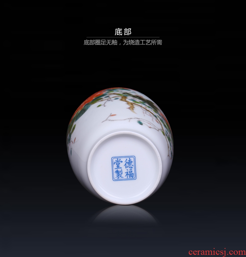 Jingdezhen ceramic flower vases new Chinese style living room decoration crafts are contemporary and contracted household porcelain