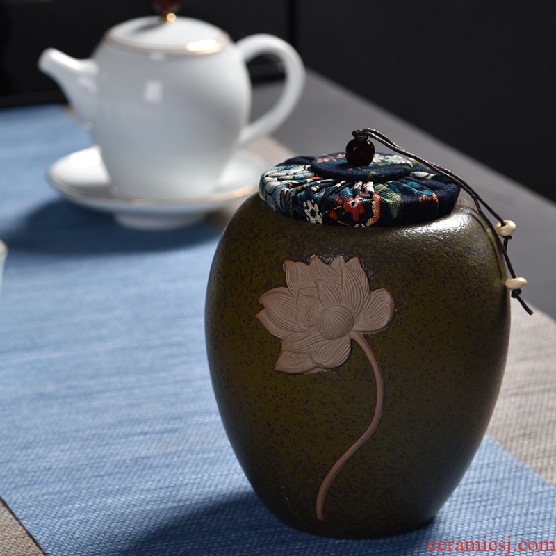 Hong bo gourmet tea pot, purple sand tea set tea box ceramic sealed cans of restoring ancient ways