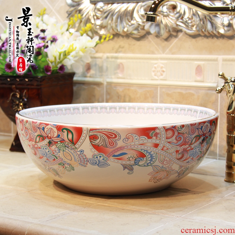JingYuXuan jingdezhen ceramic art basin stage basin sinks the sink basin archaize luxury goldfish