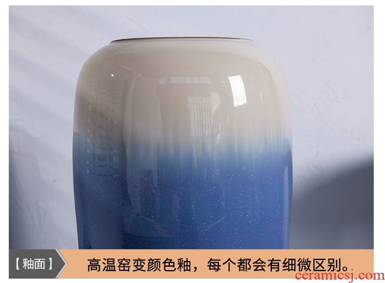Contemporary and contracted vase furnishing articles blue flower arranging jingdezhen ceramic POTS landing european-style villa decoration sitting room