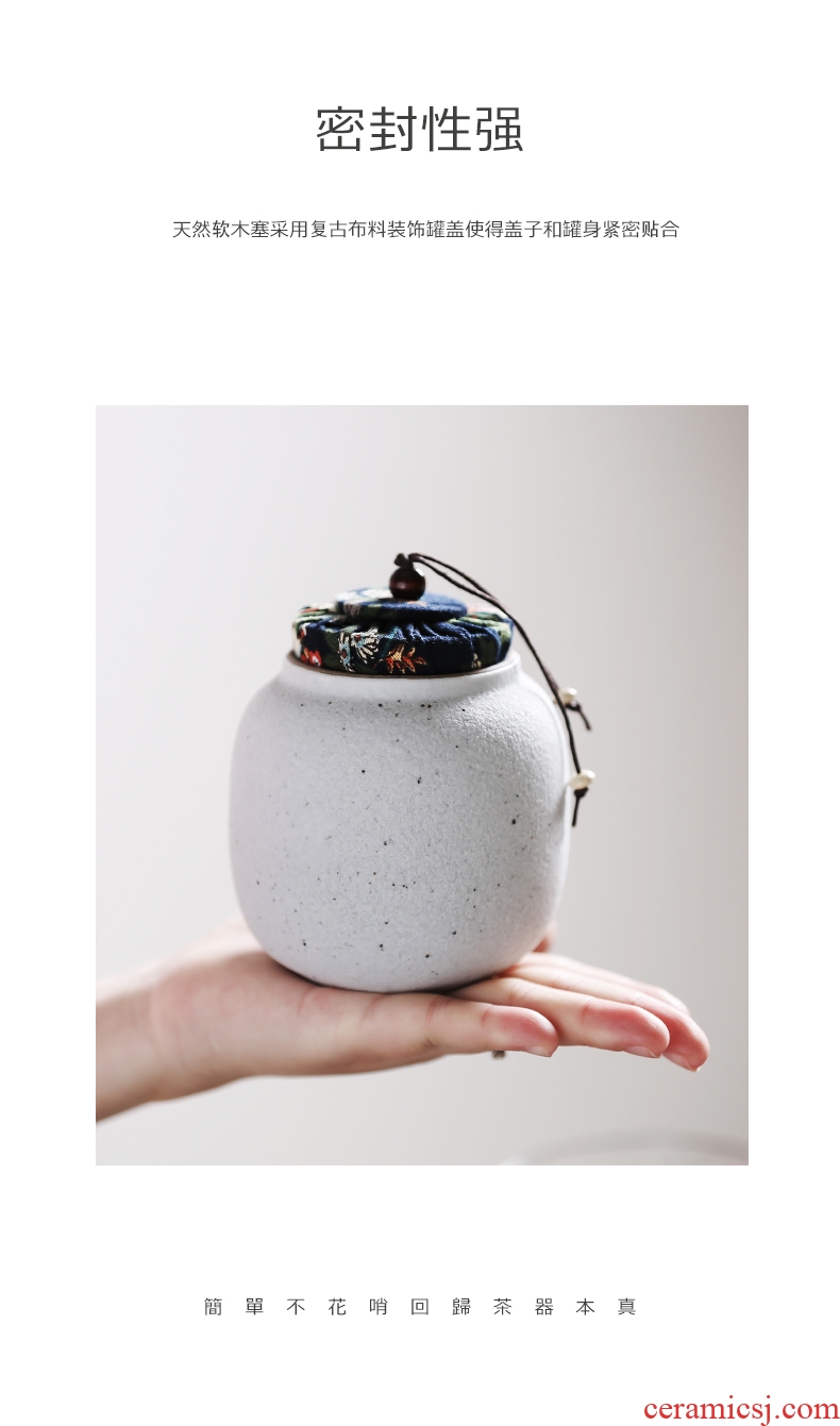 Yipin # $ceramic creative puer tea pot of tea caddy small mini seal pot wake receives storage tank