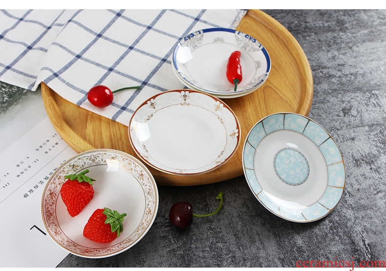 Jingdezhen ceramic flavour dish household creative little dish dish vinegar sauce dish snacks disc 4 inches round food dishes