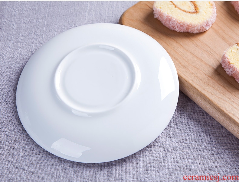 Bone porcelain saucer jingdezhen porcelain ceramic round phnom penh office cup insulation mat white cup