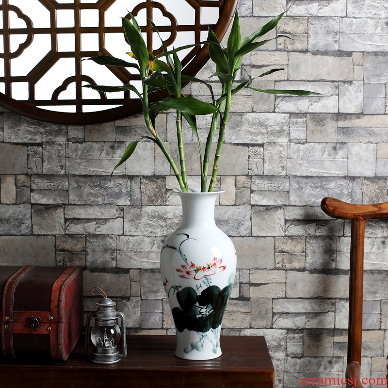 Jingdezhen ceramics by hand the glass vase furnishing articles dried flower arranging flowers sitting room lucky bamboo home home decorations