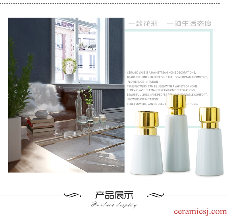Creative fashion phnom penh white ceramic vases, contemporary and contracted flower arranging flower implement jingdezhen ceramic furnishing articles ornaments