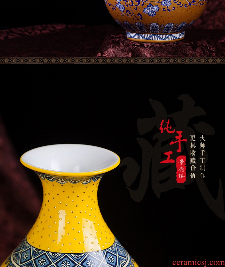 Jingdezhen ceramics modern Chinese style household act the role ofing is tasted colored enamel sitting room big vases, flower TV ark furnishing articles