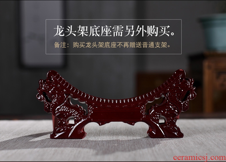 Jingdezhen ceramics wine decorations horse furnishing articles rich ancient frame plate decoration office sitting room arts and crafts