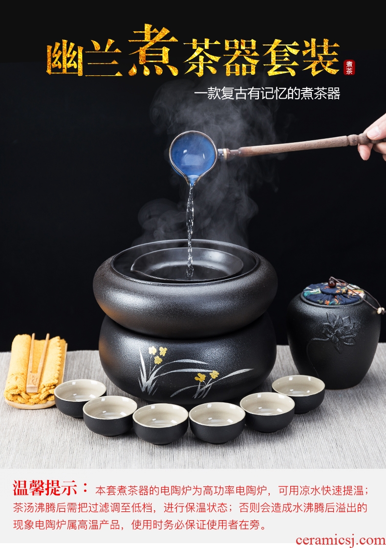 Qin Yi boiled tea ware ceramic boiling kettle black tea pu 'er tea stove home points to restore ancient ways the tea, the electric TaoLu suits