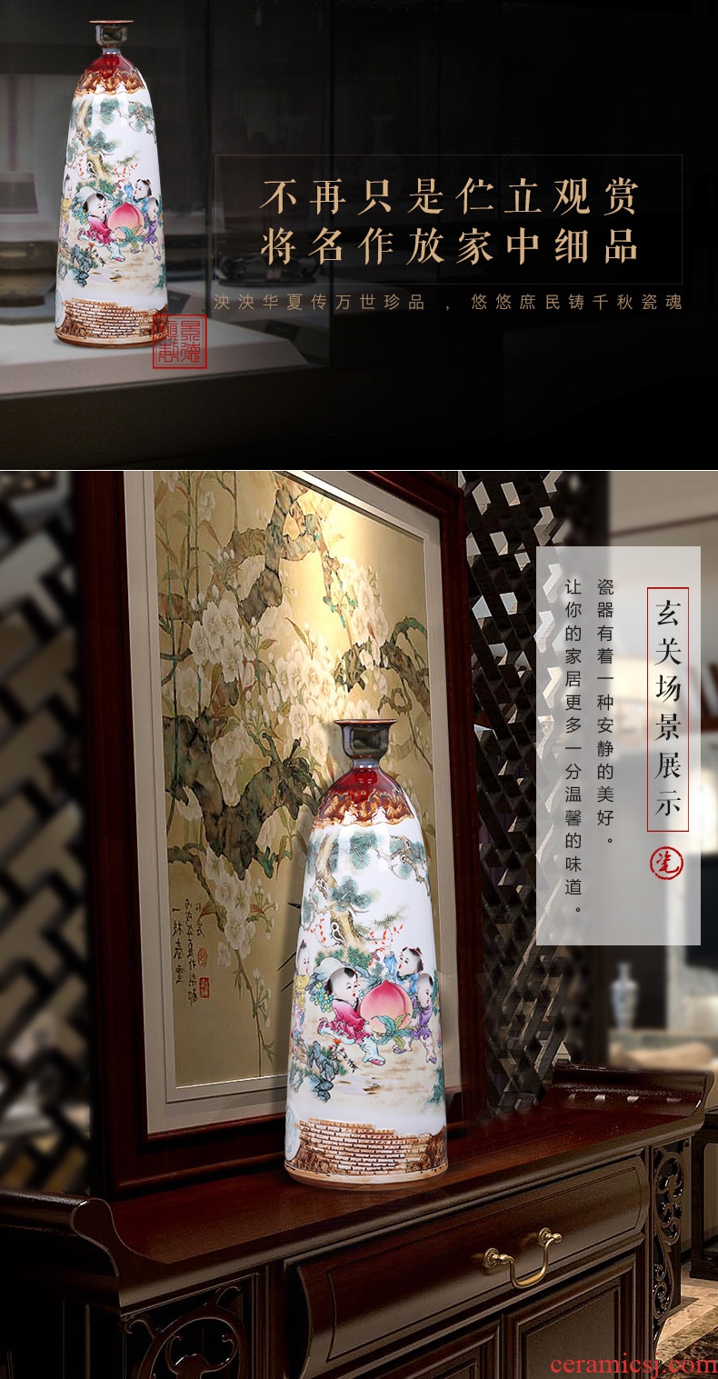 Manual creative kiln jingdezhen ceramics vases, flower arranging place new Chinese style household act the role ofing is tasted sitting room decoration