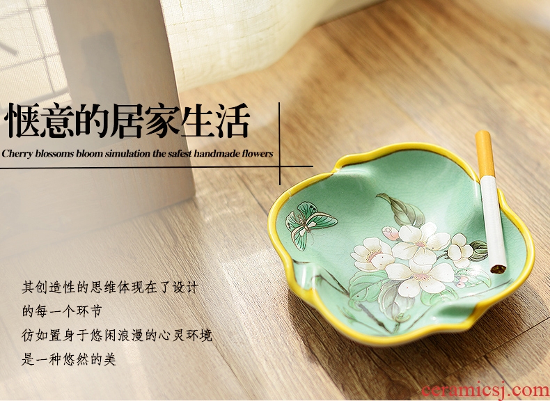 Murphy's new Chinese style classical handmade ceramic American country soap dish ashtray sitting room restaurant dried fruit plate