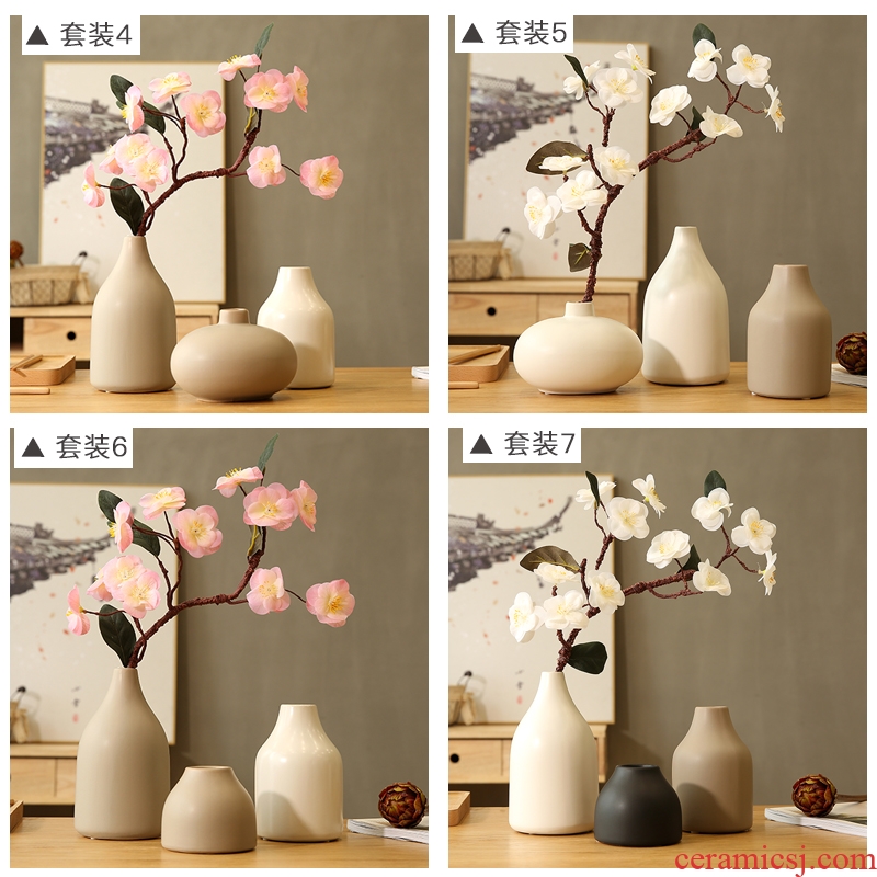 Simulation plum branches of peach blossom cherry blossom flowers sitting room wintersweet artificial flowers zen ceramic vases, flower arranging put decorations