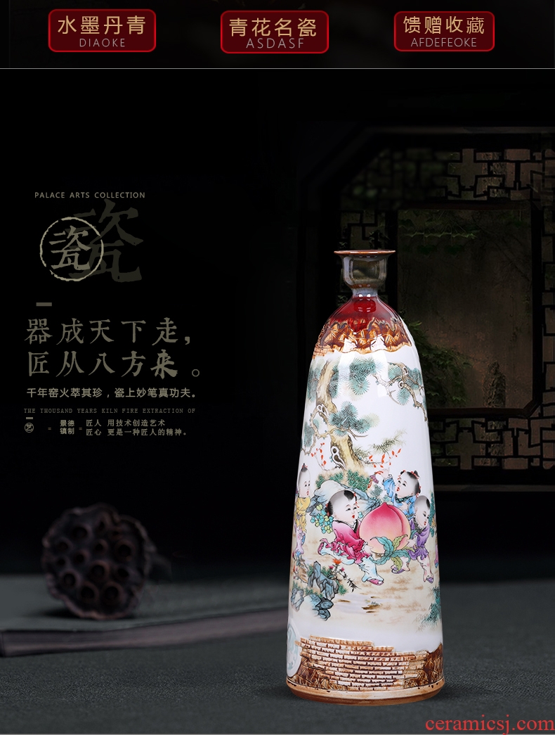 Manual creative kiln jingdezhen ceramics vases, flower arranging place new Chinese style household act the role ofing is tasted sitting room decoration