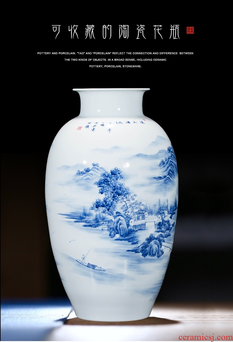 Jingdezhen ceramics hand-painted porcelain vase wine porch home wine ark adornment sitting room TV ark furnishing articles