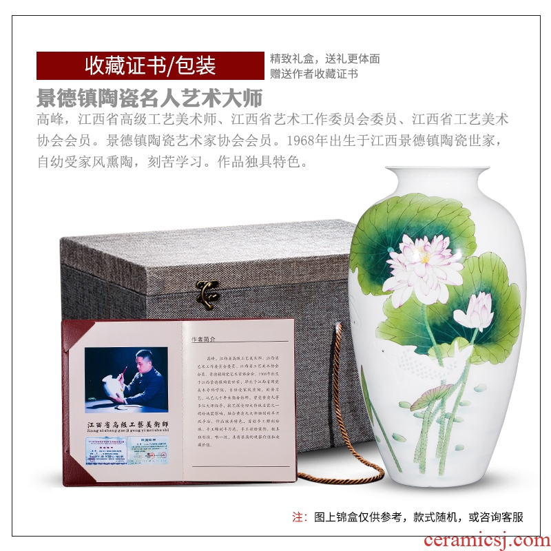 Jingdezhen ceramic manual hand-painted vases knife clay Angle of a few years of new Chinese style more than sitting room adornment is placed